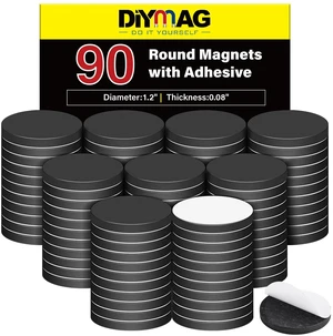 Magnets with Adhesive Backing, 90P Flexible Fridge Magnetic Dots Magnets with Adhesive Backing, 90P Flexible Fridge Magnetic Dots