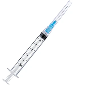 100 Pack Disposable 3ml/cc Lab Syringes with 23Ga 1 Inch Needle Luer Lock, Individually Sealed Packed 100 Pack Disposable 3ml/cc Lab Syringes with 23Ga 1 Inch Needle Luer Lock, Individually Sealed Packed