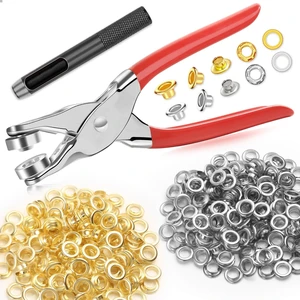 643Pcs Grommet Tool Kit 1/2 Inch(Inside Hole Size) Eyelet Kit with 320Pcs Eyelets Grommets, 320Pcs Washers, and Grommet Eyelet Pliers for Leather/Belt/Shoes/Crafts 643Pcs Grommet Tool Kit 1/2 Inch(Inside Hole Size) Eyelet Kit with 320Pcs Eyelets Grommets, 320Pcs Washers, and Grommet Eyelet Pliers for Leather/Belt/Shoes/Crafts