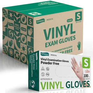Vinyl Medical Exam Gloves, Latex & Powder-Free Disposable, Clear VINYL+ Powder-Free Latex-Free Medical Grade Cooking Cleaning Food Prep Examination Clear 100 & 1000 Ct Vinyl Medical Exam Gloves, Latex & Powder-Free Disposable, Clear VINYL+ Powder-Free Latex-Free Medical Grade Cooking Cleaning Food Prep Examination Clear 100 & 1000 Ct