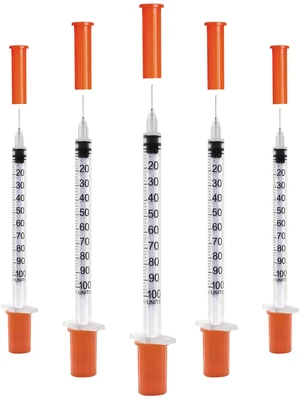 U-100 1cc Syringes with 31g 5/16" (8mm), Individually Wrapped, Pack of 100 U-100 1cc Syringes with 31g 5/16" (8mm), Individually Wrapped, Pack of 100