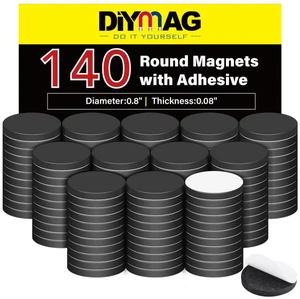 Magnets with Adhesive Backing, 140P Flexible Fridge Magnetic Dots 0.8 x 0.08 Classroom Must Have Round Magnetic Tape Flexible Sheets for Crafts Whiteboard Refrigerator Easy Peel and Stick Magnets with Adhesive Backing, 140P Flexible Fridge Magnetic Dots 0.8 x 0.08 Classroom Must Have Round Magnetic Tape Flexible Sheets for Crafts Whiteboard Refrigerator Easy Peel and Stick