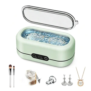 Ultrasonic Jewelry Cleaner, 48KHz Ultrasonic Cleaner Machine, 12oz Easy Operation, Quiet Ultra Sonic Cleaner for Silver Jewelry, Glasses, Rings, Watch Strap, Retainers, Dentures - Light Green Ultrasonic Jewelry Cleaner, 48KHz Ultrasonic Cleaner Machine, 12oz Easy Operation, Quiet Ultra Sonic Cleaner for Silver Jewelry, Glasses, Rings, Watch Strap, Retainers, Dentures - Light Green