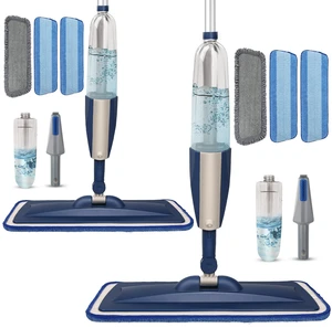 Spray Mop for Floor Cleaning, 2 Pack with Refillable Bottles & Pads Blue combo, refillable 14 oz bottles, 6 washable microfiber pads, wet/dry use for hardwood, tile, laminate, home & commercial Spray Mop for Floor Cleaning, 2 Pack with Refillable Bottles & Pads Blue combo, refillable 14 oz bottles, 6 washable microfiber pads, wet/dry use for hardwood, tile, laminate, home & commercial