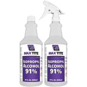 91% Isopropyl Alcohol (Half-Gallon (2 Pack, 32 fl oz) - Includes Heavy-Duty Spray Nozzle - Made in USA 91% Isopropyl Alcohol (Half-Gallon (2 Pack, 32 fl oz) - Includes Heavy-Duty Spray Nozzle - Made in USA