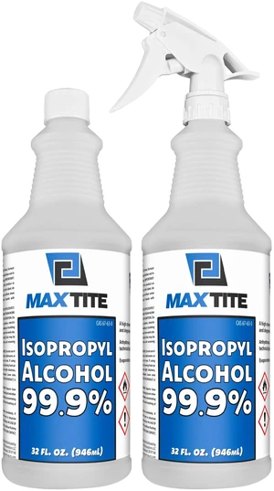 99.9% Isopropyl Alcohol (Half-Gallon (2 pack, 32 fl oz) - Includes Heavy-Duty Spray Nozzle - Made in USA 99.9% Isopropyl Alcohol (Half-Gallon (2 pack, 32 fl oz) - Includes Heavy-Duty Spray Nozzle - Made in USA