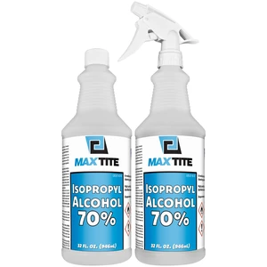 70% Isopropyl Alcohol (Half-Gallon (2 Pack, 32 fl oz) - Includes Heavy-Duty Spray Nozzle - Made in USA 70% Isopropyl Alcohol (Half-Gallon (2 Pack, 32 fl oz) - Includes Heavy-Duty Spray Nozzle - Made in USA