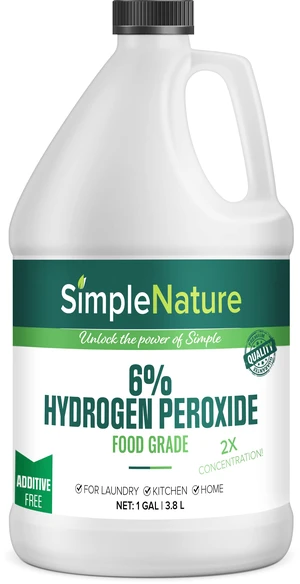 6% Food Grade Hydrogen Peroxide Solution - 1 Gallon - Natural Multipurpose Cleaner - Made in USA - Ideal for Commercial, Residential, Kitchen, Bath, Laundry, and More 6% Food Grade Hydrogen Peroxide Solution - 1 Gallon - Natural Multipurpose Cleaner - Made in USA - Ideal for Commercial, Residential, Kitchen, Bath, Laundry, and More