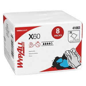 GeneralClean X60 Multi-Task Cleaning Cloths, 8 x 70 Towels (41083) Quarterfold, White Towels, Strong & Light-Weight for General Cleaning Tasks GeneralClean X60 Multi-Task Cleaning Cloths, 8 x 70 Towels (41083) Quarterfold, White Towels, Strong & Light-Weight for General Cleaning Tasks