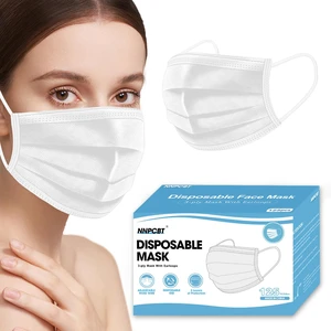 White Disposable Face Masks 125 Pcs,3-Ply Adults Mask Indoor Outdoor White Disposable Face Masks 125 Pcs,3-Ply Adults Mask Indoor Outdoor