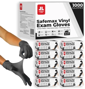 Black Synthetic Vinyl Exam Gloves Powder Free and Latex Free (X-Large, 1000 Count) Black Synthetic Vinyl Exam Gloves Powder Free and Latex Free (X-Large, 1000 Count)