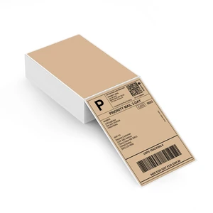 4"x6" Brown Direct Thermal Printer Labels, 220 Sheets/Stack 4"x6" Fanfold Shipping Labels, No BPA and BPS, Print Clear and Sharp, Strong Adhesive, Compatible with Most Thermal Printers 4"x6" Brown Direct Thermal Printer Labels, 220 Sheets/Stack 4"x6" Fanfold Shipping Labels, No BPA and BPS, Print Clear and Sharp, Strong Adhesive, Compatible with Most Thermal Printers