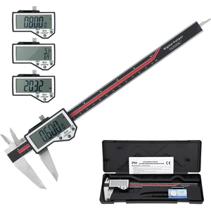 Digital Caliper, 8" Caliper Measuring Tool Extreme Accuracy Waterproof Electronic Vernier Caliper Industrial Stainless Steel Digital, Durable Measuring Tool with Large LCD Screen Digital Caliper, 8" Caliper Measuring Tool Extreme Accuracy Waterproof Electronic Vernier Caliper Industrial Stainless Steel Digital, Durable Measuring Tool with Large LCD Screen