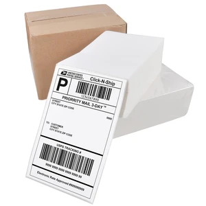 L Liked 1000 4x6 Thermal Shipping Labels, Perforated, Commercial Grade 4x6 Shipping Labels, BPA Free, Blue Back, Strong Adhesive, Compatible with Zebra & Rollo Printer L Liked 1000 4x6 Thermal Shipping Labels, Perforated, Commercial Grade 4x6 Shipping Labels, BPA Free, Blue Back, Strong Adhesive, Compatible with Zebra & Rollo Printer