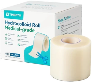 Hydrocolloid Roll for Wound Care, Hydrocolloid Bandages with Self-Adhesive, Cut-to-Size Patch Bandages, Ultra Absorbent, Waterproof, First Aid Kit Essential (2IN*16FT) Hydrocolloid Roll for Wound Care, Hydrocolloid Bandages with Self-Adhesive, Cut-to-Size Patch Bandages, Ultra Absorbent, Waterproof, First Aid Kit Essential (2IN*16FT)