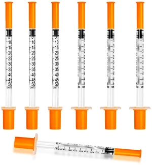 0.5ml Syringe with Cap, 31G 1/3" 1/2cc Syringes, Pack of 100 Disposable Individual Package 0.5ml Syringe with Cap, 31G 1/3" 1/2cc Syringes, Pack of 100 Disposable Individual Package