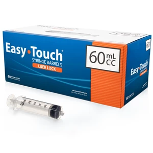 Luer-Lock Syringe Barrel, 60ML Syringe, Pack of 40 Luer-Lock Syringe Barrel, 60ML Syringe, Pack of 40