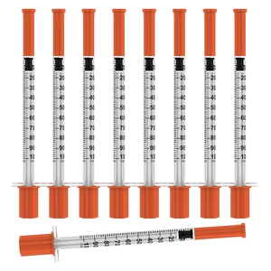 U-100 Disposable Syringes with Needle,1ml/cc,30G 5/16" (8mm), Individually Wrapped 100 Pack| Lab Supplies U-100 Disposable Syringes with Needle,1ml/cc,30G 5/16" (8mm), Individually Wrapped 100 Pack| Lab Supplies