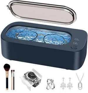 Ultrasonic Jewelry Cleaner Machine: 48kHz 5Min Shine,7Min DeepClean 350ML Ultra Sonic Cleaner for Jewelry,Ring,Eyeglass,Watch Band,Retainer,2 Clean Modes & SUS304 Tank -Gift for Her(Dark Blue) Ultrasonic Jewelry Cleaner Machine: 48kHz 5Min Shine,7Min DeepClean 350ML Ultra Sonic Cleaner for Jewelry,Ring,Eyeglass,Watch Band,Retainer,2 Clean Modes & SUS304 Tank -Gift for Her(Dark Blue)