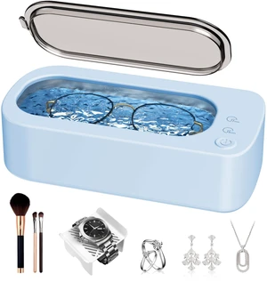 Ultrasonic Jewelry Cleaner Machine: 48kHz 5Min Shine,7Min DeepClean 350ML Ultra Sonic Cleaner for Jewelry,Ring,Eyeglass,Watch Band,Retainer,2 Clean Modes & SUS304 Tank -Gift for Her(Light Blue) Ultrasonic Jewelry Cleaner Machine: 48kHz 5Min Shine,7Min DeepClean 350ML Ultra Sonic Cleaner for Jewelry,Ring,Eyeglass,Watch Band,Retainer,2 Clean Modes & SUS304 Tank -Gift for Her(Light Blue)
