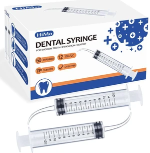 Wisdom Teeth Syringes, 50 Pack Irrigation Dental Syringes with Measure Scale & Curved Tip for Dental Care Liquid Oral Tonsil Stone Wisdom Teeth Syringes, 50 Pack Irrigation Dental Syringes with Measure Scale & Curved Tip for Dental Care Liquid Oral Tonsil Stone