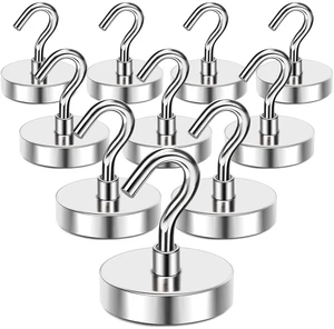 Strong Magnetic Hooks 120Lbs Heavy Duty Magnets for Cruise Cabin Neodymium Earth Magnets with Hooks for Hanging Super Metal Industrial Magnetic Hanger for Grill Cruise Storage Strong Magnetic Hooks 120Lbs Heavy Duty Magnets for Cruise Cabin Neodymium Earth Magnets with Hooks for Hanging Super Metal Industrial Magnetic Hanger for Grill Cruise Storage