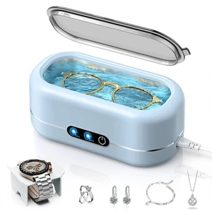Ultrasonic Cleaner Machine for Jewelry,48KHz with 2 Cleaning Modes 12Oz SUS304 Water Tank, Ultrasonic Cleaning Machine for Jewelry, Glasses, Retainers, Rings, Dentures, Watch Strap - Blue Ultrasonic Cleaner Machine for Jewelry,48KHz with 2 Cleaning Modes 12Oz SUS304 Water Tank, Ultrasonic Cleaning Machine for Jewelry, Glasses, Retainers, Rings, Dentures, Watch Strap - Blue