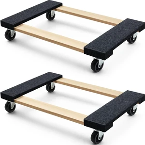 79545 30 in. x 18 in. Hardwood Furniture Moving Dolly 1,320 lbs. Capacity 4 Swivel Wheels Heavy-Duty Furniture Dollies, 2 Pack 79545 30 in. x 18 in. Hardwood Furniture Moving Dolly 1,320 lbs. Capacity 4 Swivel Wheels Heavy-Duty Furniture Dollies, 2 Pack