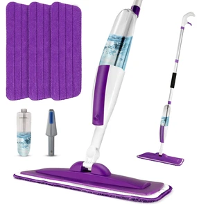 Wet Spray Mop for Floor Cleaning with 14 oz Bottle & 3 Microfiber Pads Refillable bottle, washable pads, dry/wet use for home or commercial cleaning on hardwood, laminate, wood & ceramic floors Wet Spray Mop for Floor Cleaning with 14 oz Bottle & 3 Microfiber Pads Refillable bottle, washable pads, dry/wet use for home or commercial cleaning on hardwood, laminate, wood & ceramic floors