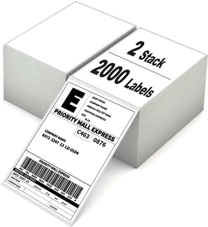 2000 4x6 Thermal Labels 1000/Stack, Commercial Grade Shipping Thermal Labels 4x6 Fanfold, Strong Adhesive, BPA Free, Compatible with Rollo, Zebra, MUNBYN Printers 2000 4x6 Thermal Labels 1000/Stack, Commercial Grade Shipping Thermal Labels 4x6 Fanfold, Strong Adhesive, BPA Free, Compatible with Rollo, Zebra, MUNBYN Printers