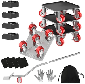 Furniture Dolly, 1000LBS Furniture Movers with Wheels 5-Wheel Carbon Steel Dolly with Lifter, 360°Swivel Locking Casters for Sofa, Refrigerator, Washer & Cabinet,5.4in Silvery Furniture Dolly, 1000LBS Furniture Movers with Wheels 5-Wheel Carbon Steel Dolly with Lifter, 360°Swivel Locking Casters for Sofa, Refrigerator, Washer & Cabinet,5.4in Silvery