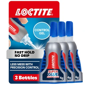 Super Glue Gel Control, Clear, 0.14 fl oz Bottle, Pack of 3 Super Glue Gel Control, Clear, 0.14 fl oz Bottle, Pack of 3