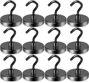 Magnetic Hooks Magnet Hook for Cruise Cabins 130LBS, 12P Essentials Classroom Metal Key Holder Hanging Ship Door Decorations Heavy Duty Neodymium Locker Accessories Fridge Refrigerator, Black Magnetic Hooks Magnet Hook for Cruise Cabins 130LBS, 12P Essentials Classroom Metal Key Holder Hanging Ship Door Decorations Heavy Duty Neodymium Locker Accessories Fridge Refrigerator, Black