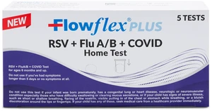 Plus RSV + Flu A/B + COVID Home Test Kit (5 Tests) 4-in-1 Home Test Kit, Rapid Results in 15 Minutes, OTC At-Home Antigen Test for Adults & Children Plus RSV + Flu A/B + COVID Home Test Kit (5 Tests) 4-in-1 Home Test Kit, Rapid Results in 15 Minutes, OTC At-Home Antigen Test for Adults & Children
