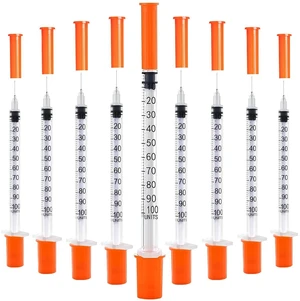 120 PACK U-100 Syringes, 31G 5/16" (8mm) 1ml/cc Disposable Syringe, Individual Wrapped, Lab Supplies 120 PACK U-100 Syringes, 31G 5/16" (8mm) 1ml/cc Disposable Syringe, Individual Wrapped, Lab Supplies