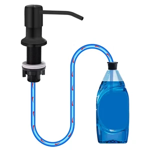 Soap Dispenser for Kitchen Sink, Countertop Soap Dispenser Pump, 47" Silicone Extension Tube Connect to The Soap Bottle Directly, Say Goodbye to Frequent Refills (Black) Soap Dispenser for Kitchen Sink, Countertop Soap Dispenser Pump, 47" Silicone Extension Tube Connect to The Soap Bottle Directly, Say Goodbye to Frequent Refills (Black)