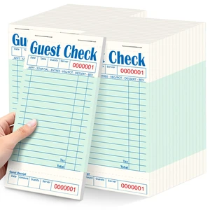 40 Pack/2000 Tickets Guest Checks Books for Servers, Green 40 Pack/2000 Tickets Guest Checks Books for Servers, Green