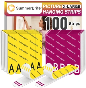 Picture Hanging Strips Heavy Duty XL 50 Pairs Damage Free Hanging Picture Hangers, Removable Hook and Loop Wall Strips, Frame Stickers No Nails for Home Decor Wall Posters Picture Hanging Strips Heavy Duty XL 50 Pairs Damage Free Hanging Picture Hangers, Removable Hook and Loop Wall Strips, Frame Stickers No Nails for Home Decor Wall Posters