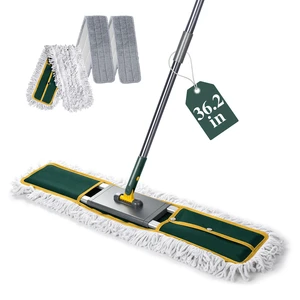 36" Commercial Dust Mop, Heavy Duty Industrial mop 60" Telescopic Handle,3 Reusable Pads,Commercial Microfiber Mop for Dusting Hardwood Marble Laminate Tile,Home Gym Office 36" Commercial Dust Mop, Heavy Duty Industrial mop 60" Telescopic Handle,3 Reusable Pads,Commercial Microfiber Mop for Dusting Hardwood Marble Laminate Tile,Home Gym Office