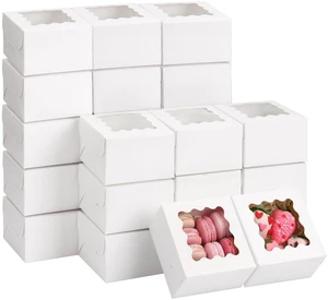 250pcs Small Cookie Boxes with Window, White Bakery Boxes, 4x4x2.5 Food-grade Treat Boxes, Dessert Boxes for Small Cookies, Treats, Desserts, Chocolate Covered Strawberries, Mini Cake 250pcs Small Cookie Boxes with Window, White Bakery Boxes, 4x4x2.5 Food-grade Treat Boxes, Dessert Boxes for Small Cookies, Treats, Desserts, Chocolate Covered Strawberries, Mini Cake