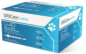 VetRx U-40 1/2cc Pet Insulin Syringes, 1/2cc, 29G x 1/2", 100 Ct Comfortable & Accurate Dosing for Your Dog or Cat With Diabetes, Compatible with Any U-40 Strength Insulin VetRx U-40 1/2cc Pet Insulin Syringes, 1/2cc, 29G x 1/2", 100 Ct Comfortable & Accurate Dosing for Your Dog or Cat With Diabetes, Compatible with Any U-40 Strength Insulin