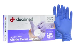 Brand Nitrile Medical Grade Exam Gloves, Disposable, Latex-Free, 180 Count, Size Extra Large Brand Nitrile Medical Grade Exam Gloves, Disposable, Latex-Free, 180 Count, Size Extra Large