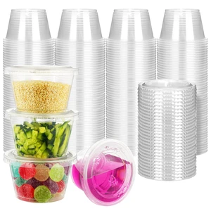 100 Sets - 4 oz Jello Shot Cups with Lids, Portion Cups, Clear Disposable Plastic Jello Shot Cups for Meal Prep, Salad Dressing, Soufflé, Portion Containers 100 Sets - 4 oz Jello Shot Cups with Lids, Portion Cups, Clear Disposable Plastic Jello Shot Cups for Meal Prep, Salad Dressing, Soufflé, Portion Containers