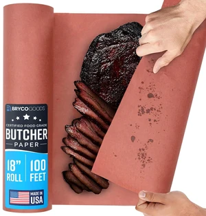 Pink Butcher Paper Roll for Smoker, 18" x 100', Made in USA Food-Grade, Unbleached, Uncoated & Unwaxed Peach Paper for BBQ, Grilling, Smoking Meat & Fish Pink Butcher Paper Roll for Smoker, 18" x 100', Made in USA Food-Grade, Unbleached, Uncoated & Unwaxed Peach Paper for BBQ, Grilling, Smoking Meat & Fish