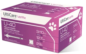 VetRx U-40 Pet Insulin Syringes, 3/10cc, 29G x 1/2", 100 Ct Half Unit Markings | Comfortable, Accurate Dosing for Your Dog or Cat with Diabetes, Compatible with Any U-40 Insulin VetRx U-40 Pet Insulin Syringes, 3/10cc, 29G x 1/2", 100 Ct Half Unit Markings | Comfortable, Accurate Dosing for Your Dog or Cat with Diabetes, Compatible with Any U-40 Insulin