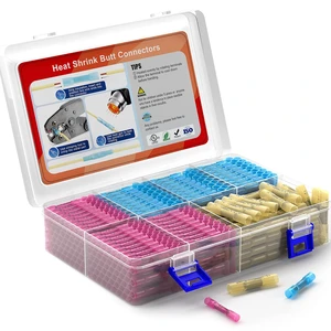 Heat Shrink Wire Butt Connector Kit Marine Waterproof Crimp Splice Terminal,580 pcs Heat Shrink Wire Butt Connector Kit Marine Waterproof Crimp Splice Terminal,580 pcs