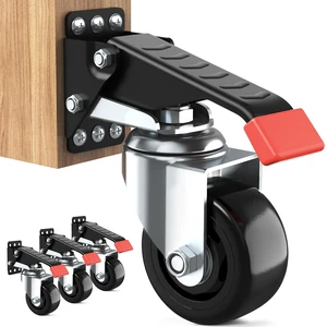 Workbench Casters kit 920 Lbs- Retractable Casters, 4 Pack 3 Inch Heavy Duty Bench Caster Wheels Side Mounted Retractable Workbench Wheels Designed for Workbenches Machinery & Tables Workbench Casters kit 920 Lbs- Retractable Casters, 4 Pack 3 Inch Heavy Duty Bench Caster Wheels Side Mounted Retractable Workbench Wheels Designed for Workbenches Machinery & Tables