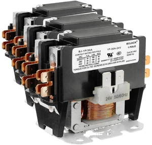 1 Poles FLA 30 Amp Coil 24 VAC Air Conditioner Condenser Compressor Contactor AC Definite Purpose Contactor (Pack of 3) 1 Poles FLA 30 Amp Coil 24 VAC Air Conditioner Condenser Compressor Contactor AC Definite Purpose Contactor (Pack of 3)
