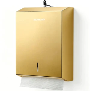 Commercial Paper Towel Dispenser Wall Mount, Gold, Large Capacity Durable Stainless Steel, C-Fold Multifold Trifold Paper Towel Holder, Touchless Hand Towel Dispenser for Bathroom, Office Commercial Paper Towel Dispenser Wall Mount, Gold, Large Capacity Durable Stainless Steel, C-Fold Multifold Trifold Paper Towel Holder, Touchless Hand Towel Dispenser for Bathroom, Office