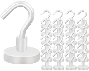 Magnetic Hooks, 28Pcs Cruise Essentials Strong Magnet Hook, 30LBS Cruise Essentials Neodymium Heavy Duty Magnets with Hooks for Hanging Magnetic Hanger for Fridge Toolbox Storage Magnetic Hooks, 28Pcs Cruise Essentials Strong Magnet Hook, 30LBS Cruise Essentials Neodymium Heavy Duty Magnets with Hooks for Hanging Magnetic Hanger for Fridge Toolbox Storage